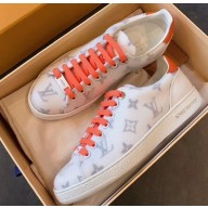 Louis Vuitton Monogram-print Frontrow Sneakers White/Orange 2020