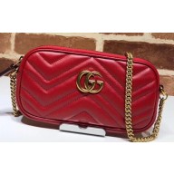 Gucci GG Marmont Mini Shoulder Bag 598596 Red