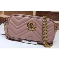 Gucci GG Marmont Mini Shoulder Bag 598596 Nude Pink