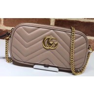 Gucci GG Marmont Mini Shoulder Bag 598596 Nude