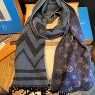 Louis Vuitton Monogram Stripe Scarf 190x30cm Blue 2019