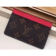 Louis Vuitton Card Holder Monogram Canvas M60703 Red