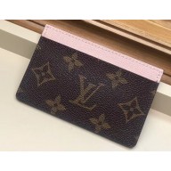 Louis Vuitton Card Holder Monogram Canvas M60703 Pink