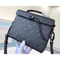 Louis Vuitton Monogram Leather Mini Soft Trunk Bag M61117 Black 2020