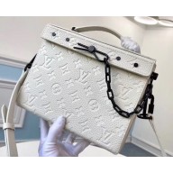 Louis Vuitton Monogram Leather Mini Soft Trunk Bag M61117 White 2020