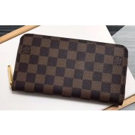 Louis Vuitton Zippy Wallet Damier Ebene Canvas N41661 Brown