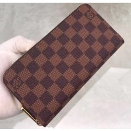 Louis Vuitton Zippy Wallet Damier Ebene Canvas N60046 Pink