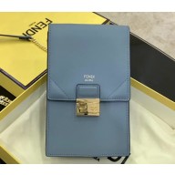 Fendi Vertical Wallet On Chain Kan U Mini Bag Baby Blue 2020