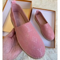 Louis Vuitton Monogram Denim Starboard Flat Espadrilles Pink 2020