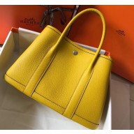 Hermes Calfskin Garden Party 30/36 Bag Yellow