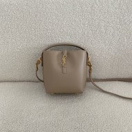 Saint Laurent le 37 mini in shiny leather dark beige(original quality)