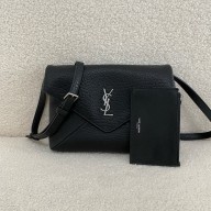 SAINT LAURENT CASSANDRE envelope messenger in lambskin black 2024(original quality)