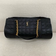 SAINT LAURENT Gloria quilted satchel bag in nylon black 2024(original quality)