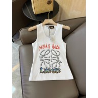 LOEWE Anagram tank top in cotton white/Multicolor 2023 