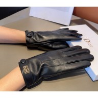 Dior black sheepskin gloves 2801-2024