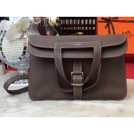 Hermes Halzan Tote Bag in Original Togo Leather Etoupe