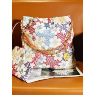 Chanel Multicolour Lace Patchwork & Gold-Tone Metal 22 Small Handbag AS3261 2024