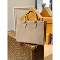 Louis Vuitton Monogram Empreinte Giant Onthego Tote Bag MM gray M45607