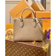Louis Vuitton Monogram Empreinte Giant Onthego Tote Bag PM gray M45779