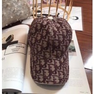 Dior Oblique baseball cap burgundy 2019