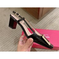 Roger Vivier Belle Vivier Covered Buckle Slingback Pumps in Patent Leather 04 2024
