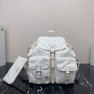 Prada Medium Nylon Backpack 1BZ811 white 2021