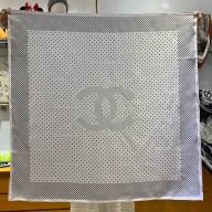 Chanel Cotton & Silk white & Black scarf AA9837 2024