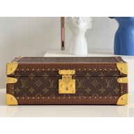 Louis Vuitton MONOGRAM Canvas Coffret Montre Watch Box NATURAL