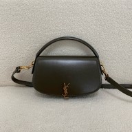 Saint Laurent VOLTAIRE BOX Leather Shoulder Bag 787671 khaki green 2024(ORIGINAL QUALITY)