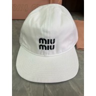 Miu Miu DENIM Baseball Cap WHITE 2024