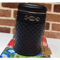 Gucci Interlocking G Horsebit Quilted Leather Belt Bag 572298 Black 2019