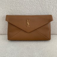 Saint Laurent CASSANDRE large envelope pouch in lambskin caramel(original quality)