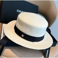 Chanel formal hat white-2024