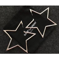 Saint Laurent Stars Oversized Earrings In Brass 570561