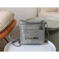 Chanel Strass & Silver-Tone Metal Silver Evening Bag AS4894 2024
