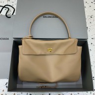 BALENCIAGA Women's Rodeo medium Handbag in latte/gold 2024
