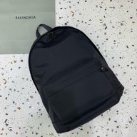Balenciaga black Explorer Canvas Backpack with Embroidered logo 2024