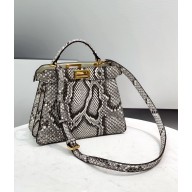 Fendi PEEKABOO ISEEU SMALL Natural python leather bag