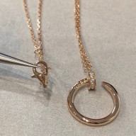 cartier juste en clou necklace pink gold