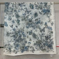 DIOR Toile de Jouy Mexico Motif SHAWL BLUE 2024