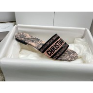 dior Hazelnut Embroidered Cotton and Toile de Jouy Motif dway Slide 2023