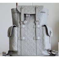 Louis Vuitton Christopher PM Bag in Embossed Taurillon Monogram leather M23146 Mineral Gray 2023
