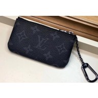 Louis Vuitton Monogram Eclipse Canvas Pochette Cle Key Pouch M62650