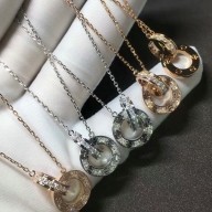 Cartier Real 18k love necklace diamond-paved