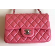 Chanel Pearl Caviar Calfskin Small Classic Flap Bag A1116 Dark Pink