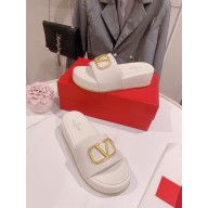 VALENTINO VLogo Signature Slide Sandal WHITE