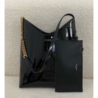 Saint Laurent black mini Rendez-Vous leather shoulder bag (original quality)2024