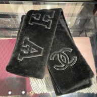 chanel Shearling Lambskin black scarf AAA430 2024