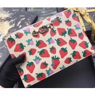 Gucci Zumi Strawberry Print Pouch Clutch Bag 570728 2019