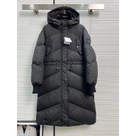 hermes long puffer coat black 2023